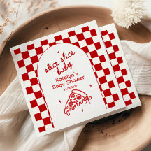 Slice Slice Baby Thema Pizza Baby Shower Servetten