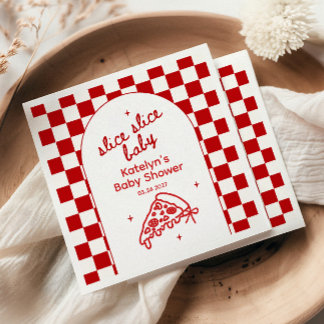 Slice Slice Baby Thema Pizza Baby Shower Servetten
