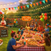 Slice, Slice Baby! Uitnodiging Pizza Feestje