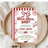 Slice, Slice, Baby! Uitnodiging voor Pizza Baby Sh