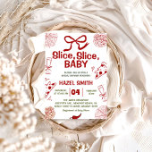 Slice, Slice, Baby! Uitnodiging voor Pizza Baby Sh