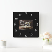 Slice Slice Baby Wall Clock Vierkante Klok (Huis)