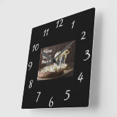 Slice Slice Baby Wall Clock Vierkante Klok (Hoek)