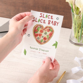 Slice, Slice Baby - Watercolor baby shower Vellum Uitnodigingen
