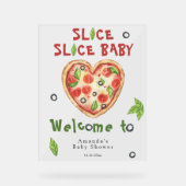 Slice, Slice Baby - Watercolor babyshower Acryl Bord (Voorkant)