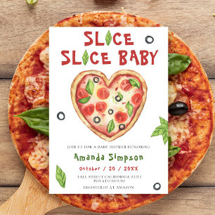 Slice, Slice Baby - Watercolor babyshower Kaart