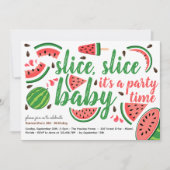 Slice, slice baby watermeloen verjaardagsfeestje kaart (Voorkant)