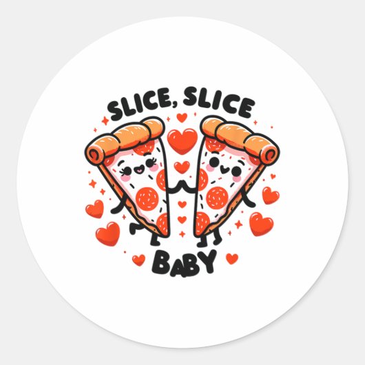 Slice Slice By Valentine  Ronde Sticker (Voorkant)