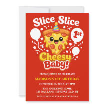 Slice Slice Cheesy Baby Pizza 1e verjaardag foto