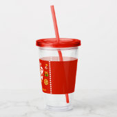 Slice Slice Cheesy Baby Pizza 1st Birthday Acryl Drinkbeker (Links)