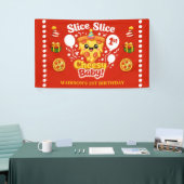 Slice Slice Cheesy Baby Pizza 1st Birthday Medium Spandoek (Beurs)