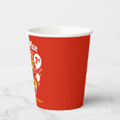 Slice Slice Cheesy Baby Pizza 1st Birthday Papieren Bekers (Links)