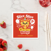 Slice Slice Cheesy Baby Pizza 1st Birthday Servet (Insitu)