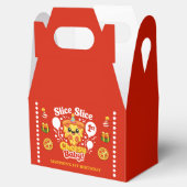 Slice Slice Cheesy Baby Pizza 1st Birthday Small Bedankdoosjes (Geopend)