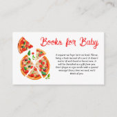Slice Slice Pizza Boeken voor Baby shower Party Ga Informatiekaartje (Voorkant)