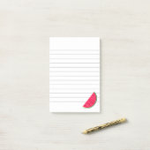 Slice-tekening van zoete watermeloenen, gelaagd post-it® notes (Op bureau)