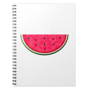 Slice-tekening van zoete watermeloenen notitieboek