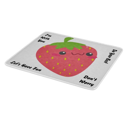 Slice Up Smiles: Happy Strawberry Snijplank (Hoek)