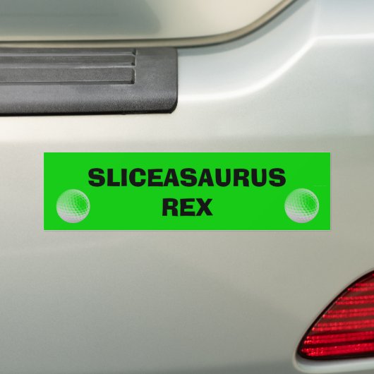 Sliceasaurus Rex Golf Cart Bumpersticker (Op auto)