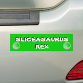 Sliceasaurus Rex Grappige Golfkar Bumpersticker (Op auto)
