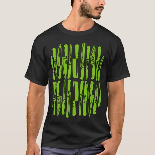 Sliced and Diced - Martian Green op Dark T-shirt (Voorkant)