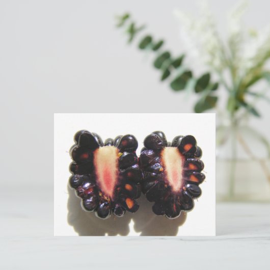 Sliced Blackberry ~ briefkaart (Staand voorkant)