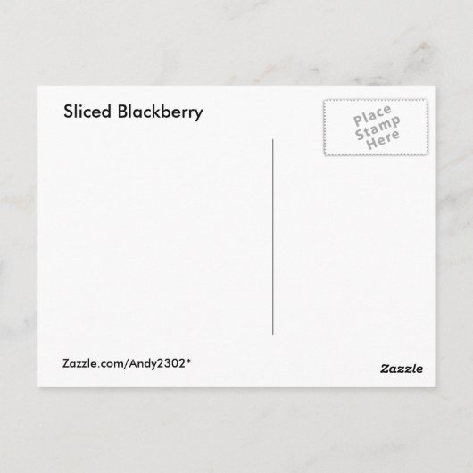 Sliced Blackberry ~ briefkaart (Achterkant)