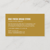 Sliced Bread Loaf, Bakery Visitekaartje (Achterkant)
