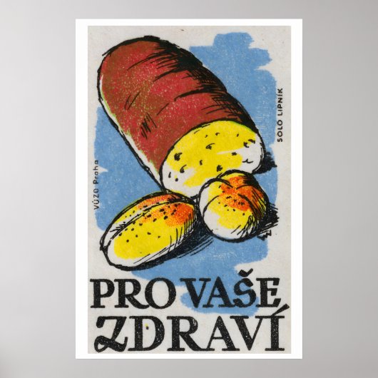Sliced Bread - Matchbox Print - Czech Wall Art (Voorkant)