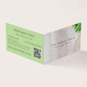 Sliced Bread on board, Bakery Gedetailleerd Visitekaartje (Buitenkant)