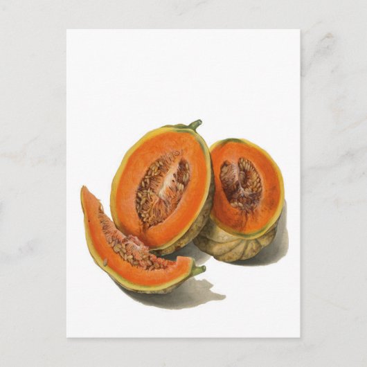 Sliced cantaloupe meloen briefkaart (Voorkant)