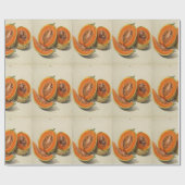 Sliced cantaloupe meloen illustratie cadeaupapier (Vlak)