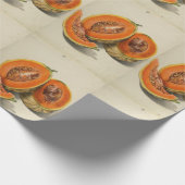 Sliced cantaloupe meloen illustratie cadeaupapier (Hoek)