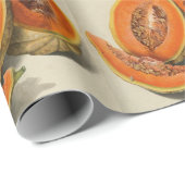 Sliced cantaloupe meloen illustratie cadeaupapier (Rol Hoek)