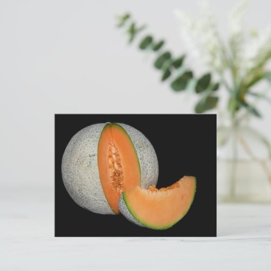 Sliced Cantaloupe Melon Briefkaart (Staand voorkant)