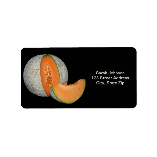 Sliced Cantaloupe Melon Etiket (Voorkant)