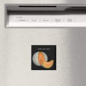 Sliced Cantaloupe Melon Magneet (Insitu (Vaatwasser))