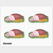 Sliced Ham Holiday kerst Pasen diner Rechthoekige Sticker (Vel)