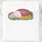 Sliced Ham Holiday kerst Pasen diner Rechthoekige Sticker (Tas)