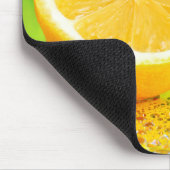 Sliced Lemon en water druppelt Mousepad Muismat (Hoek)