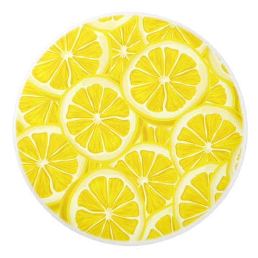 Sliced Lemons Ceramic Knob Keramische Knop (Voorkant)