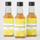 Sliced Lemons Design Bottle Label Likeurfles Etiket (Flessen)
