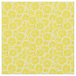 Sliced Lemons Design Fabric Stof