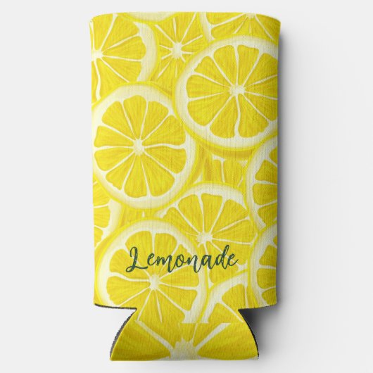 Sliced Lemons Design Seltzer Koelbox Seltzer Blikjeskoeler (Achterkant)