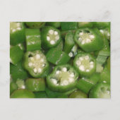 Sliced Okra Postcard Briefkaart (Voorkant)