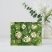 Sliced Okra Postcard Briefkaart (Staand voorkant)