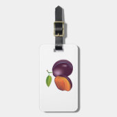 Sliced Open Plum Bagagelabels (Voorkant verticaal)