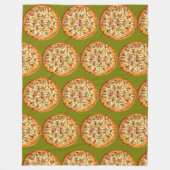 Sliced Pizza Fleece Deken (Voorkant)