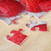 Sliced raspberry loaf cake legpuzzel (Zijkant)