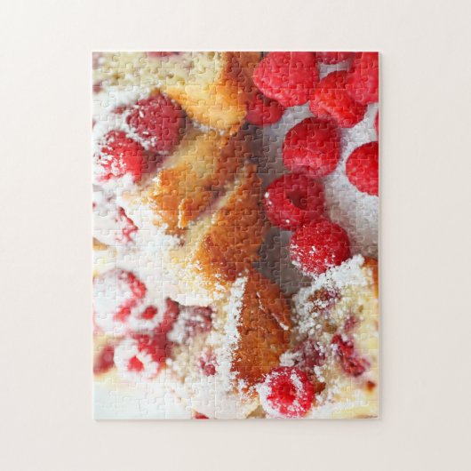 Sliced raspberry loaf cake legpuzzel (Verticaal)